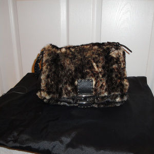 Mama Multi Brown/Tan/Black Fur and Leather Bag
